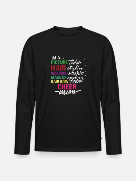 Jeg er en Cheer Mom Field Day Cheerleading Mor - Premium økologisk langærmet T-shirt til mænd - sort