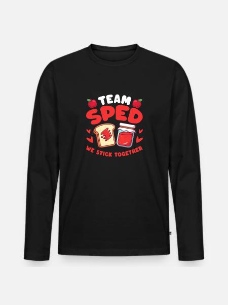 Team Sped We Stick Together - Men's Premium Organic Long Sleeve Shirt - black