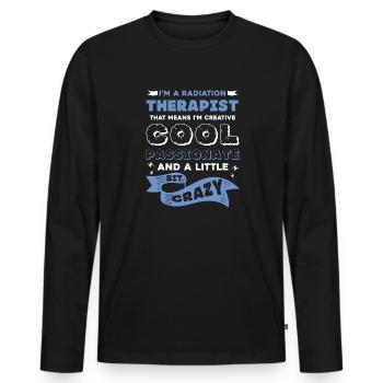 Radiation Therapist Radiation Therapist - Men's Premium Organic Long Sleeve Shirt - black - Front - Nico (187cm)