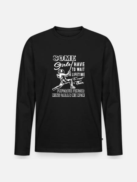 Fencing Fencer Mom - Men's Premium Organic Long Sleeve Shirt - black