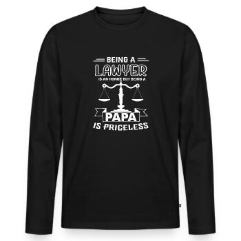 Being A Lawyer Is An Honor - Men's Premium Organic Long Sleeve Shirt - black - Front - Nico (187cm)