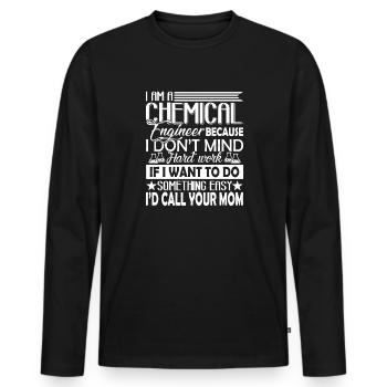 Chemical Engineer I Am A Chemical Engineer - Men's Premium Organic Long Sleeve Shirt - black - Front - Nico (187cm)