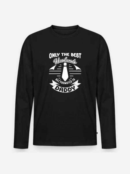 Father's Day Best Husbands - Men's Premium Organic Long Sleeve Shirt - black