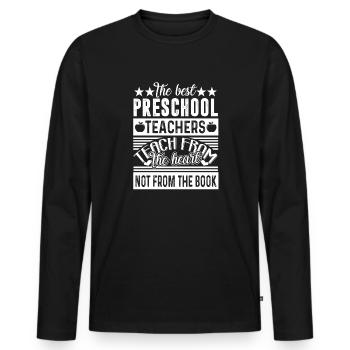 Preschool Teacher Best Preschool Teacher - Men's Premium Organic Long Sleeve Shirt - black - Front - Nico (187cm)