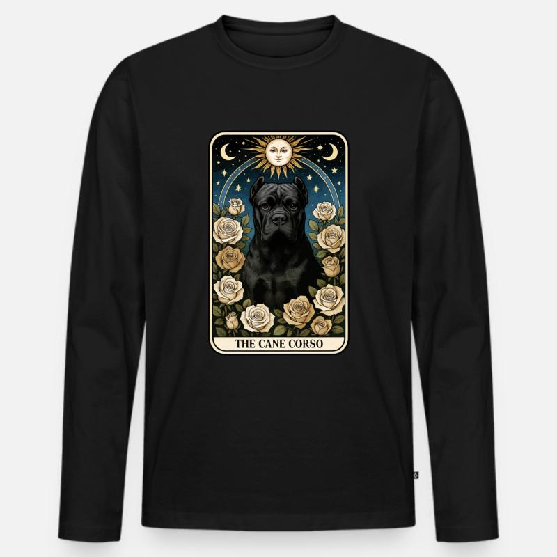 Cane Corso - Männer Premium Bio Langarmshirt - Schwarz