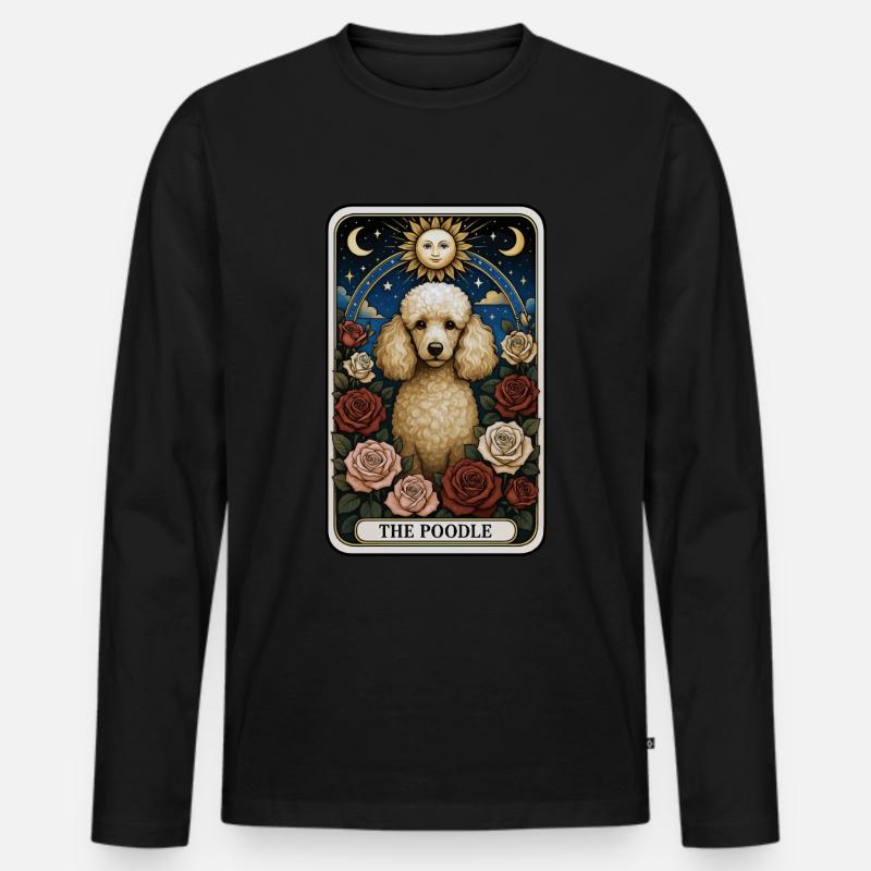 Pudel - Männer Premium Bio Langarmshirt - Schwarz