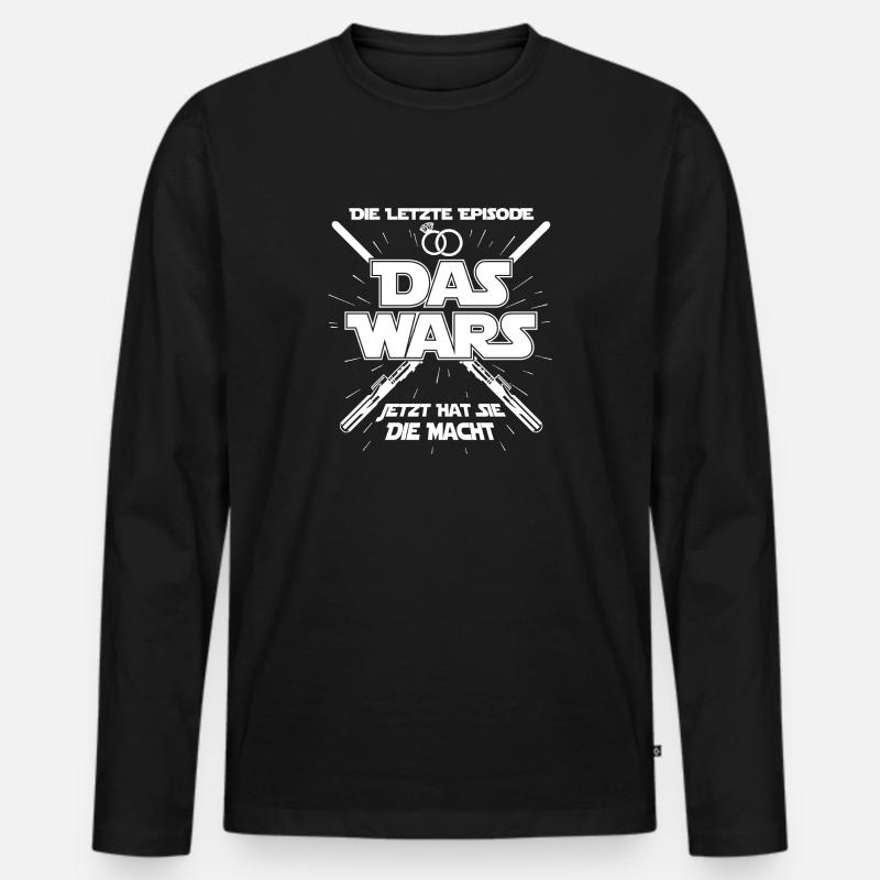 Das Wars - Ehe Hochzeit heiraten Ehemann Spruch - Männer Premium Bio Langarmshirt - Schwarz