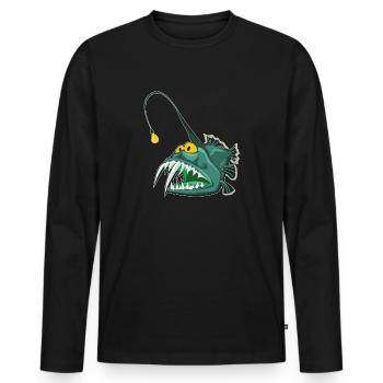Deep-sea fish - Men's Premium Organic Long Sleeve Shirt - black - Front - Nico (187cm)