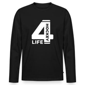 Hockey Hockey-life Hockeyfan Hockey Club - T-shirt manches longues Premium bio Homme - noir - Devant - Nico (187cm)
