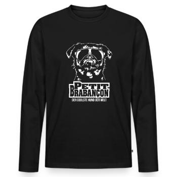 PETIT BRABANCON coolster Hund Hundespruch Wilsigns - Männer Premium Bio Langarmshirt - Schwarz - Vorne - Nico (187cm)