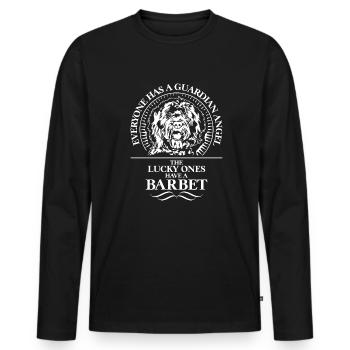 BARBET Guardian Angel dog saying dog Wilsigns - Men's Premium Organic Long Sleeve Shirt - black - Front - Nico (187cm)