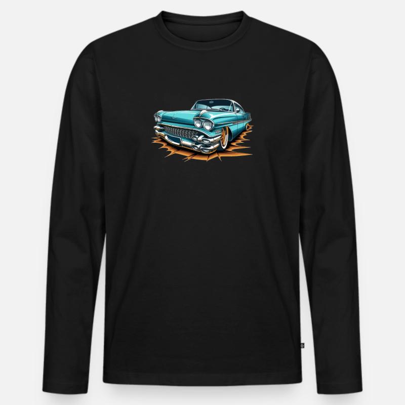 schicker Lowrider - Männer Premium Bio Langarmshirt - Schwarz