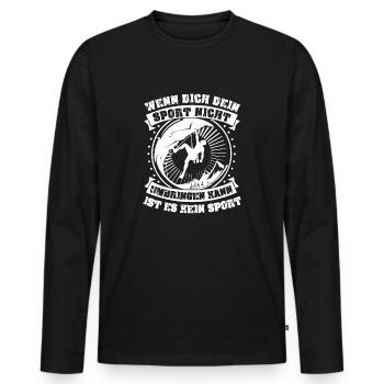 Sport umbringen-Klettern - Männer Premium Bio Langarmshirt - Schwarz - Vorne - Nico (187cm)