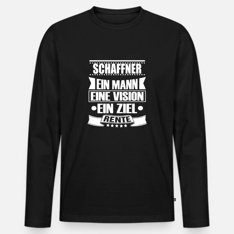 SCHAFFNER - Männer Premium Bio Langarmshirt - Schwarz