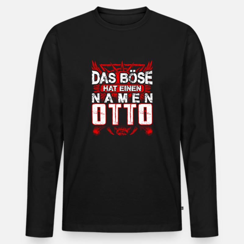 OTTO - Name - Männer Premium Bio Langarmshirt - Schwarz