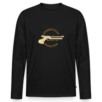 Sports shooting - Men's Premium Organic Long Sleeve Shirt - black - Front - Nico (187cm)