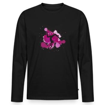 maedchen turnerin turnen geschenk - Männer Premium Bio Langarmshirt - Schwarz - Vorne - Nico (187cm)