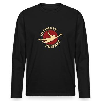 Frisbee ultime Frisbee - T-shirt manches longues Premium bio Homme - noir - Devant - Nico (187cm)
