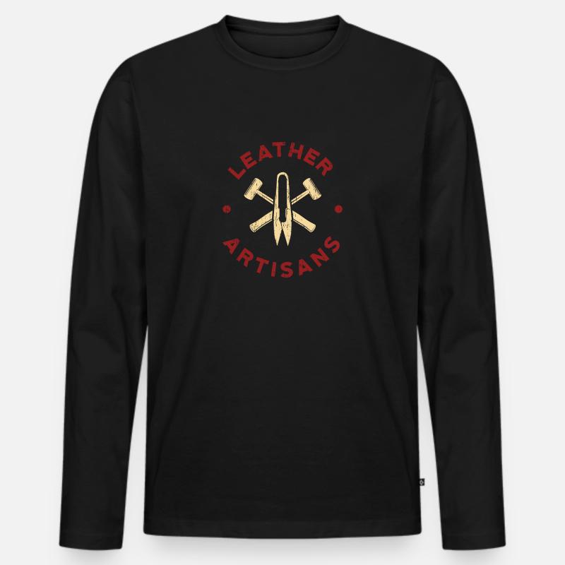 Lederhandwerker - Männer Premium Bio Langarmshirt - Schwarz
