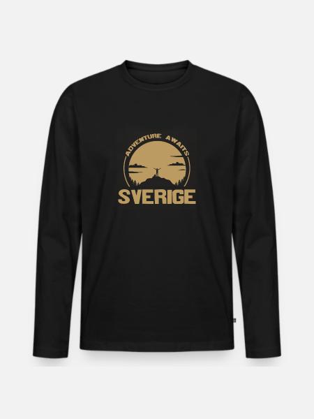 Suède - T-shirt manches longues Premium bio Homme - noir