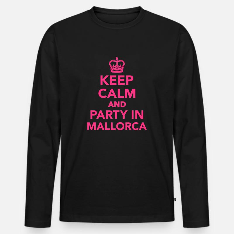 Mallorca - Männer Premium Bio Langarmshirt - Schwarz