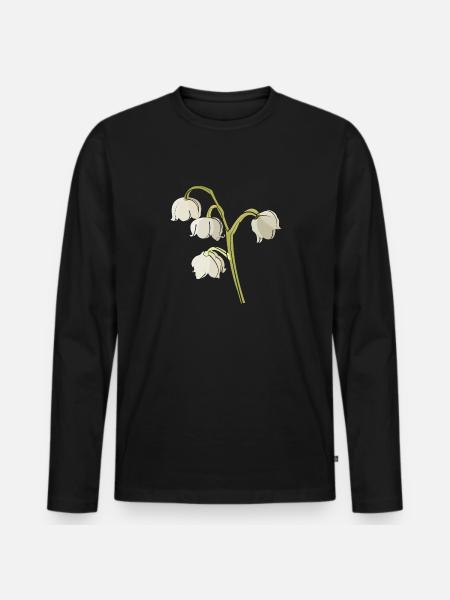 lily of the valley - Men's Premium Organic Long Sleeve Shirt - black