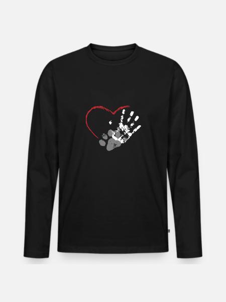 Dog owners - Men's Premium Organic Long Sleeve Shirt - black