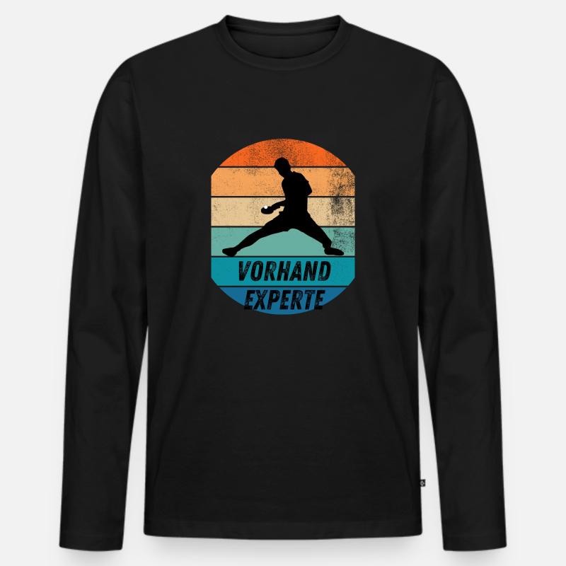 Vorhandexperte - Männer Premium Bio Langarmshirt - Schwarz