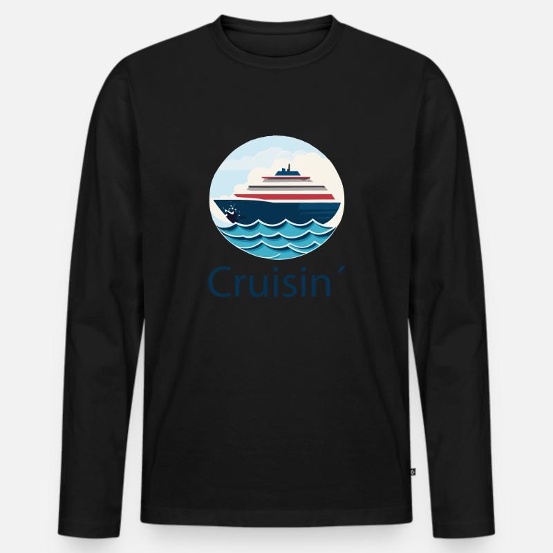 Kreuzfahrt - Männer Premium Bio Langarmshirt - Schwarz