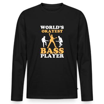 Guitarist Bass player - Men's Premium Organic Long Sleeve Shirt - black - Front - Nico (187cm)