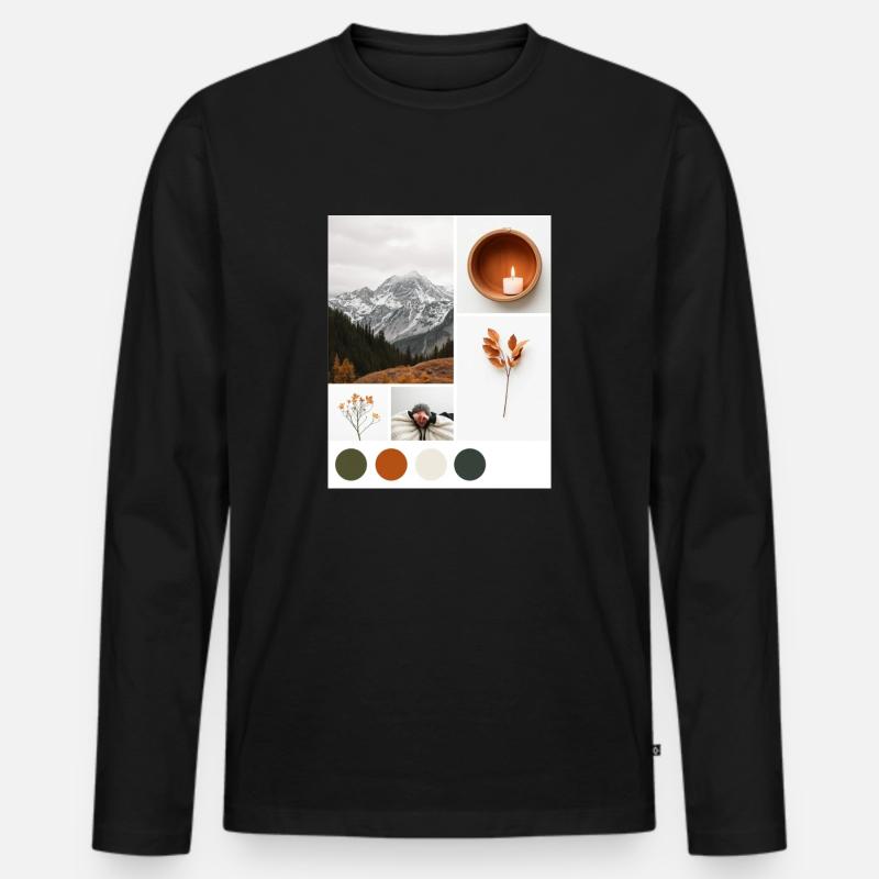 Ruhepause. - Männer Premium Bio Langarmshirt - Schwarz