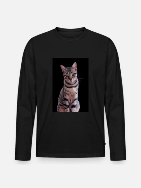 Cat cat sweet kitten - Men's Premium Organic Long Sleeve Shirt - black