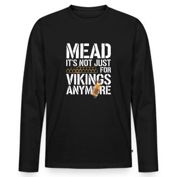 Le vin de miel – Plus qu’une simple culture viking - T-shirt manches longues Premium bio Homme - noir - Devant - Nico (187cm)