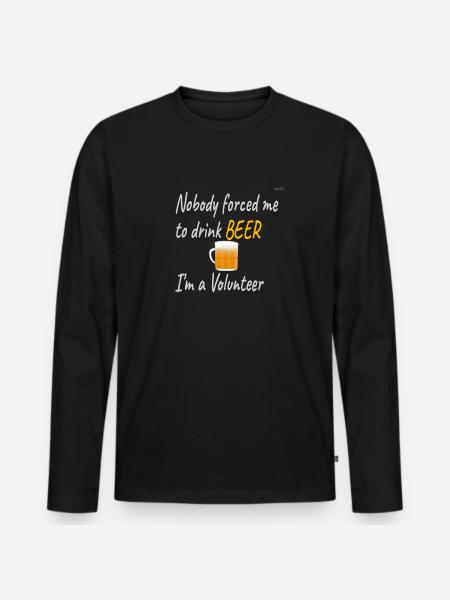 Nobody forced me... - Men's Premium Organic Long Sleeve Shirt - black