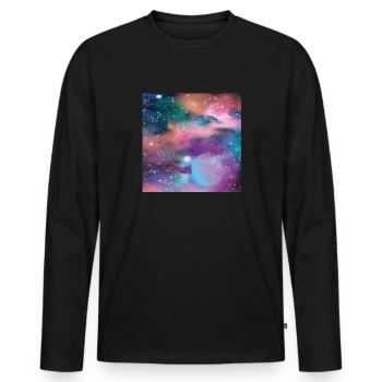 Mercure - T-shirt manches longues Premium bio Homme - noir - Devant - Nico (187cm)