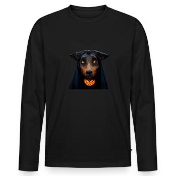 Halloween Beauceron - T-shirt manches longues Premium bio Homme - noir - Devant - Nico (187cm)