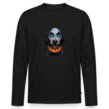 Halloween Bluetick Coonhound - T-shirt manches longues Premium bio Homme - noir - Devant - Nico (187cm)