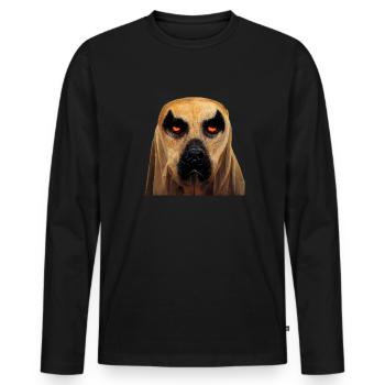 Halloween Black Mouth Cur - T-shirt manches longues Premium bio Homme - noir - Devant - Nico (187cm)