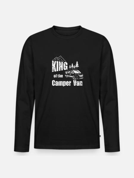 King of the Camper Van - Men's Premium Organic Long Sleeve Shirt - black