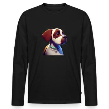 English Springer Spaniel - Männer Premium Bio Langarmshirt - Schwarz - Vorne - Nico (187cm)
