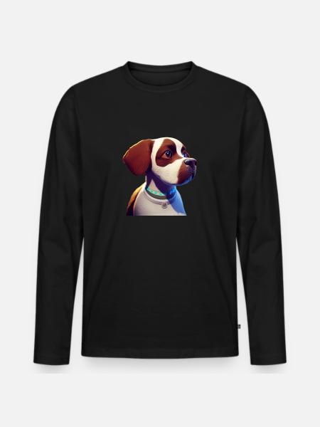 English Springer Spaniel - Men's Premium Organic Long Sleeve Shirt - black