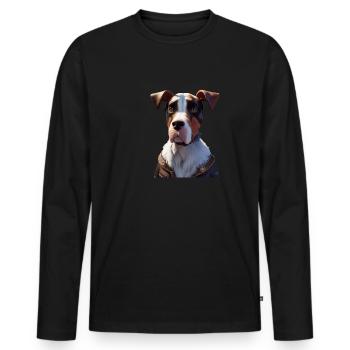 Appenzeller Sennenhund Hund - Männer Premium Bio Langarmshirt - Schwarz - Vorne - Nico (187cm)