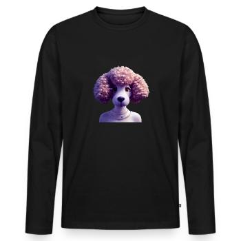 Caniche Dog - Caniche - T-shirt manches longues Premium bio Homme - noir - Devant - Nico (187cm)