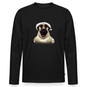 Kangal Hund - Kangal Weihnachten - Männer Premium Bio Langarmshirt - Schwarz - Vorne - Nico (187cm)