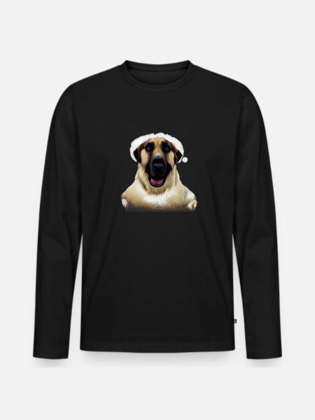 Kangal Dog - Kangal Christmas - Men's Premium Organic Long Sleeve Shirt - black