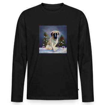 Kangal Weihnachten - Weihnachten Kangal - Männer Premium Bio Langarmshirt - Schwarz - Vorne - Nico (187cm)