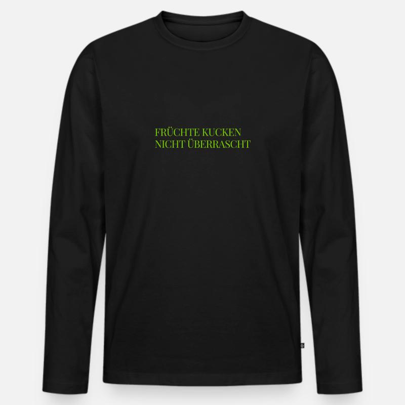das machen Früchte nicht - Männer Premium Bio Langarmshirt - Schwarz