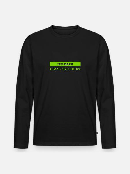 like a boss - Männer Premium Bio Langarmshirt - Schwarz