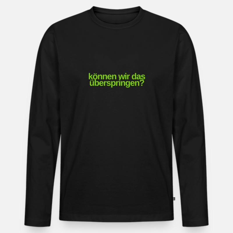 ist das wirklich notwendig? - Männer Premium Bio Langarmshirt - Schwarz