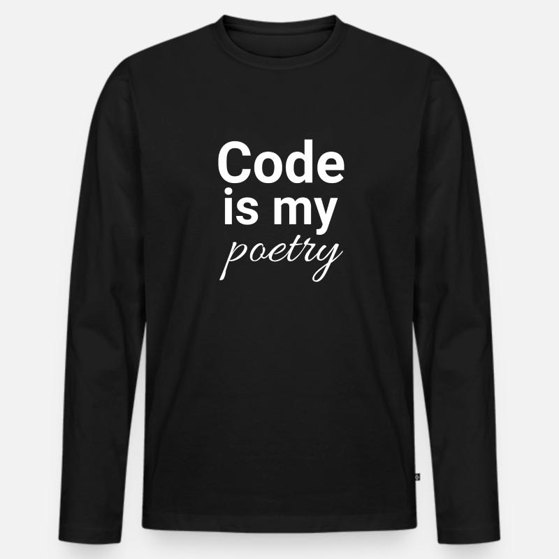 Code is my poetry - Männer Premium Bio Langarmshirt - Schwarz